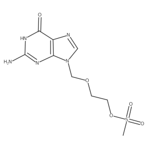 2-Amino-1,9-dihydro-9-[[2-[(methylsulfonyl)oxy]ethoxy]methyl]-6H-purin-6-one结构式