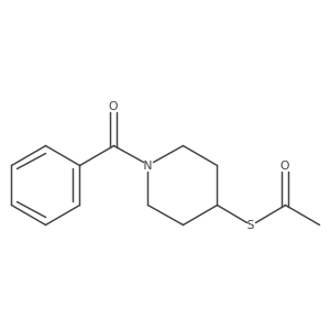 S-(1-Benzoyl-4-piperidinyl) ethanethioate Structure