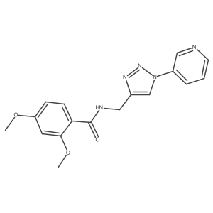 2,4-dimethoxy-N-{[1-(pyridin-3-yl)-1H-1,2,3-triazol-4-yl]methyl}benzamide结构式