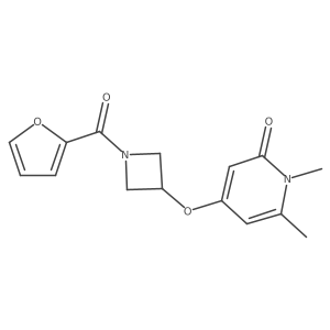 4-((1-(furan-2-carbonyl)azetidin-3-yl)oxy)-1,6-dimethylpyridin-2(1H)-one结构式