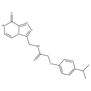 N-((8-hydroxy-[1,2,4]triazolo[4,3-a]pyrazin-3-yl)methyl)-2-(4-isopropylphenoxy)acetamide结构式