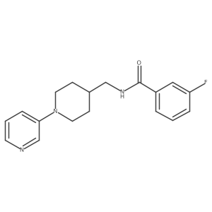 3-fluoro-N-((1-(pyridin-3-yl)piperidin-4-yl)methyl)benzamide结构式