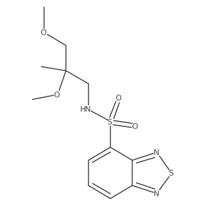 N-(2,3-dimethoxy-2-methylpropyl)-2,1,3-benzothiadiazole-4-sulfonamide结构式