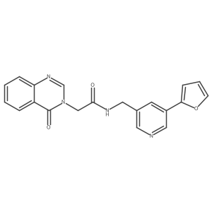 N-((5-(furan-2-yl)pyridin-3-yl)methyl)-2-(4-oxoquinazolin-3(4H)-yl)acetamide Structure