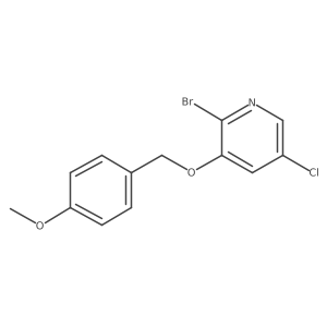 2-Bromo-5-chloro-3-((4-methoxybenzyl)oxy)pyridine结构式