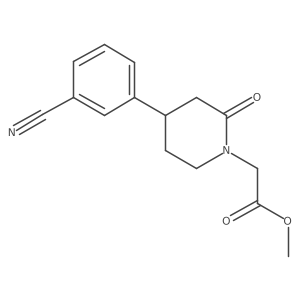 Methyl 2-[4-(3-cyanophenyl)-2-oxopiperidin-1-yl]acetate Structure
