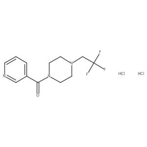 Pyridin-3-yl-[4-(2,2,2-trifluoroethyl)piperazin-1-yl]methanone;dihydrochloride Structure