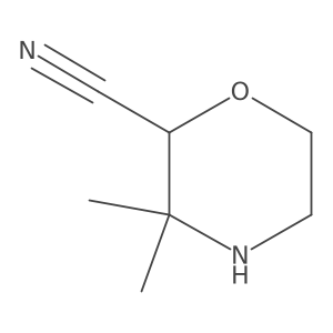 3,3-Dimethylmorpholine-2-carbonitrile结构式