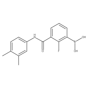 (3-((3,4-Dimethylphenyl)carbamoyl)-2-fluorophenyl)boronic acid Structure
