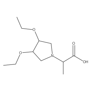 2-(3,4-Diethoxypyrrolidin-1-yl)propanoic acid Structure