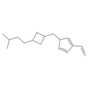 1-((1-isopentylazetidin-3-yl)methyl)-1H-1,2,3-triazole-4-carbaldehyde Structure