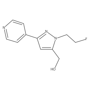 (1-(2-fluoroethyl)-3-(pyridin-4-yl)-1H-pyrazol-5-yl)methanol结构式