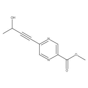 Methyl 5-(3-hydroxybut-1-yn-1-yl)pyrazine-2-carboxylate结构式