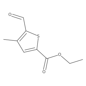 Ethyl 5-formyl-4-methylthiophene-2-carboxylate结构式