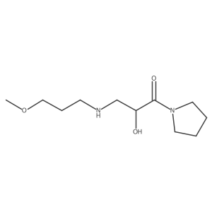 2-Hydroxy-3-[(3-methoxypropyl)amino]-1-(pyrrolidin-1-yl)propan-1-one结构式