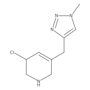 3-chloro-5-[(1-methyl-1H-1,2,3-triazol-4-yl)methyl]-1,2,3,6-tetrahydropyridine结构式