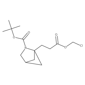 Tert-butyl 1-[3-(chloromethoxy)-3-oxopropyl]-2-azabicyclo[2.1.1]hexane-2-carboxylate Structure