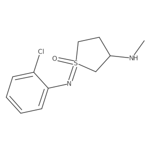 1-[(2-Chlorophenyl)imino]-3-(methylamino)-1lambda6-thiolan-1-one结构式