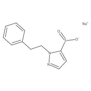 sodium 1-(2-phenylethyl)-1H-pyrazole-5-sulfinate结构式