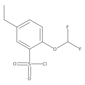 2-Difluoromethoxy-5-ethylbenzenesulfonyl chloride结构式