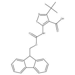 3-tert-butyl-5-({[(9H-fluoren-9-yl)methoxy]carbonyl}amino)-1,2-thiazole-4-carboxylic acid结构式