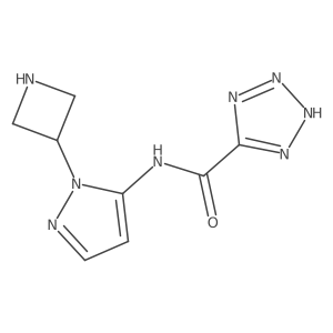 N-[1-(azetidin-3-yl)-1H-pyrazol-5-yl]-1H-1,2,3,4-tetrazole-5-carboxamide结构式