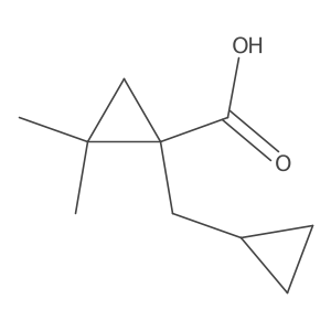 1-(Cyclopropylmethyl)-2,2-dimethylcyclopropane-1-carboxylic acid Structure