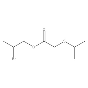 2-Bromopropyl 2-(propan-2-ylsulfanyl)acetate结构式