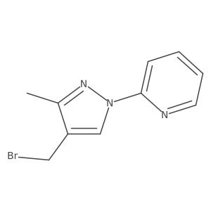 2-[4-(bromomethyl)-3-methyl-1H-pyrazol-1-yl]pyridine结构式