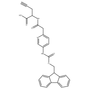 2-{2-[5-({[(9H-fluoren-9-yl)methoxy]carbonyl}amino)pyridin-2-yl]acetamido}pent-4-ynoic acid Structure