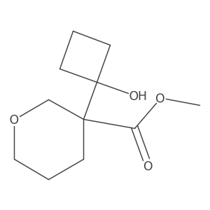 Methyl 3-(1-hydroxycyclobutyl)oxane-3-carboxylate Structure