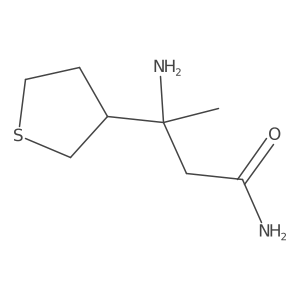 3-Amino-3-(thiolan-3-yl)butanamide结构式