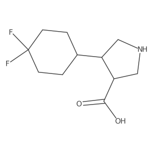 4-(4,4-Difluorocyclohexyl)pyrrolidine-3-carboxylic acid Structure