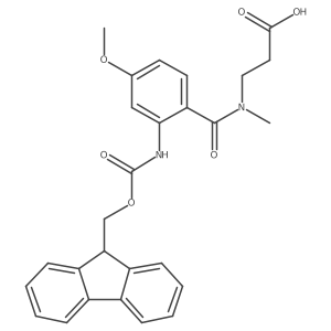3-{1-[2-({[(9H-fluoren-9-yl)methoxy]carbonyl}amino)-4-methoxyphenyl]-N-methylformamido}propanoic acid结构式