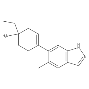 1-ethyl-4-(5-methyl-1H-indazol-6-yl)cyclohex-3-en-1-amine Structure