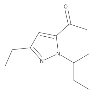 1-[1-(butan-2-yl)-3-ethyl-1H-pyrazol-5-yl]ethan-1-one结构式