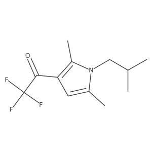 1-[2,5-dimethyl-1-(2-methylpropyl)-1H-pyrrol-3-yl]-2,2,2-trifluoroethan-1-one结构式