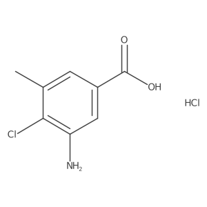 3-Amino-4-chloro-5-methylbenzoic acid hydrochloride结构式