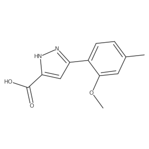 5-(2-methoxy-4-methylphenyl)-1H-pyrazole-3-carboxylic acid Structure