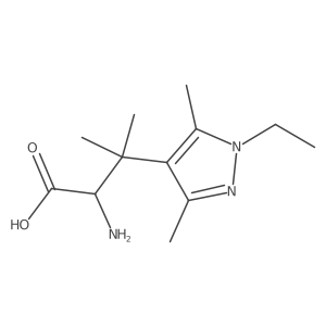 2-amino-3-(1-ethyl-3,5-dimethyl-1H-pyrazol-4-yl)-3-methylbutanoic acid Structure