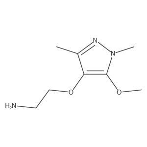 2-[(5-methoxy-1,3-dimethyl-1H-pyrazol-4-yl)oxy]ethan-1-amine Structure
