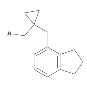 {1-[(2,3-dihydro-1H-inden-4-yl)methyl]cyclopropyl}methanamine Structure