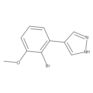 4-(2-bromo-3-methoxyphenyl)-1H-pyrazole结构式