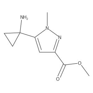 methyl 5-(1-aminocyclopropyl)-1-methyl-1H-pyrazole-3-carboxylate Structure