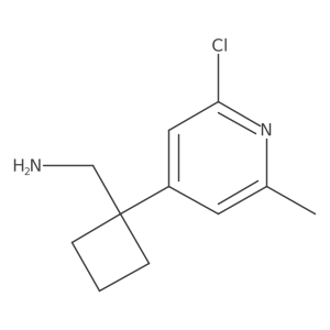 [1-(2-Chloro-6-methylpyridin-4-yl)cyclobutyl]methanamine结构式