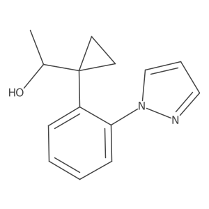 1-{1-[2-(1H-pyrazol-1-yl)phenyl]cyclopropyl}ethan-1-ol结构式