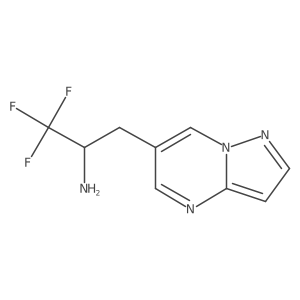 1,1,1-Trifluoro-3-{pyrazolo[1,5-a]pyrimidin-6-yl}propan-2-amine结构式