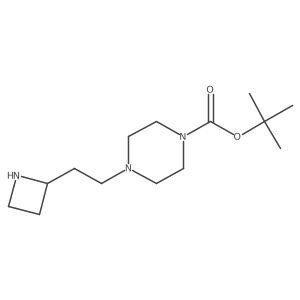 Tert-butyl 4-[2-(azetidin-2-yl)ethyl]piperazine-1-carboxylate结构式
