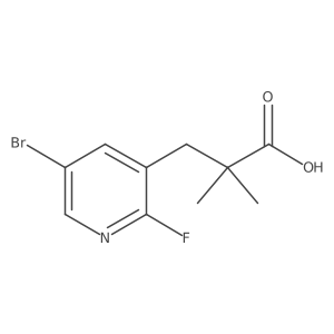 3-(5-Bromo-2-fluoropyridin-3-yl)-2,2-dimethylpropanoic acid Structure