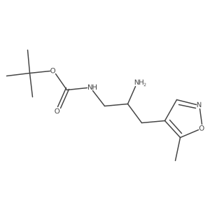 tert-butyl N-[2-amino-3-(5-methyl-1,2-oxazol-4-yl)propyl]carbamate Structure